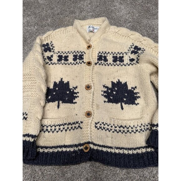 Vintage Kanata Cowichan Knit Button Up Sweater Canada - Picture 3 of 9